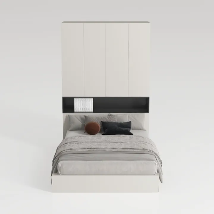 Bestar Claremont Queen Murphy Bed with Closet