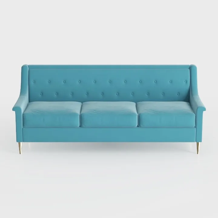 69.7'' Velvet Sofa Bed with 2 Matching Throw