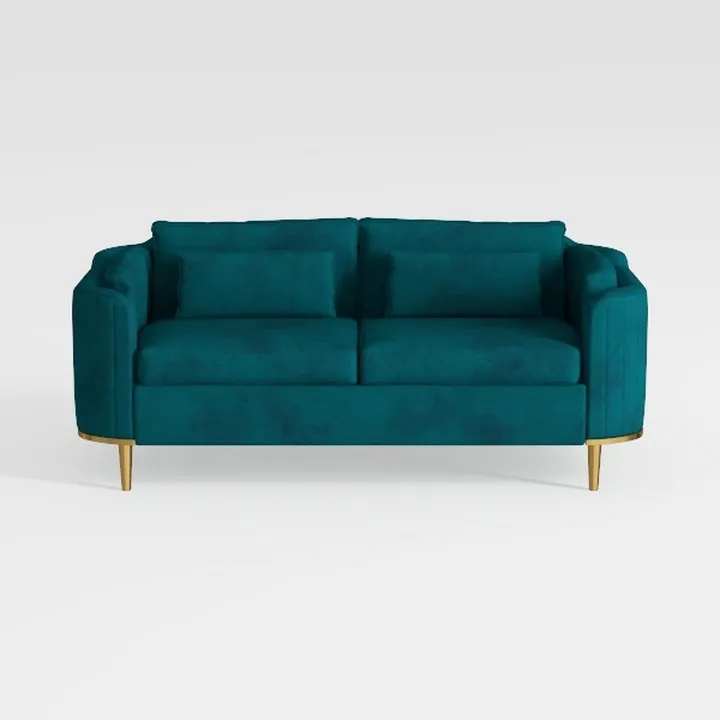 LEVNARY Velvet Reading Armchair, Modern Button