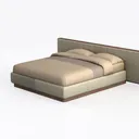 TREATLIFE HOME Modern Platform Queen Bed with Inte Left 45 Degree View