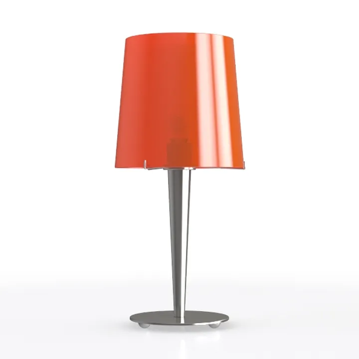 Modern Orange Acrylic Metal Table Lamp 3D Model