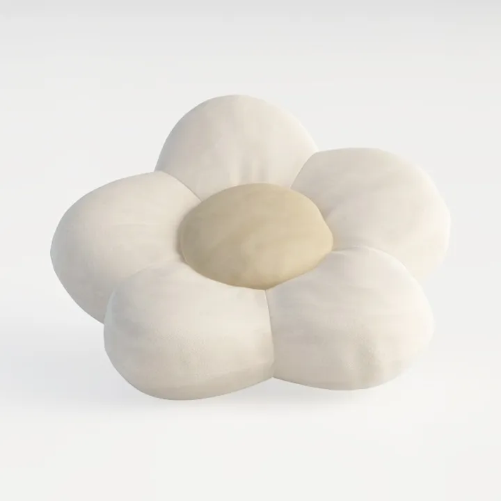 Flower Pillow, Cute Daisy Pillow Off White Flower 