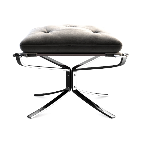 LITA Folding Upholstered Footrest Stool, Modern