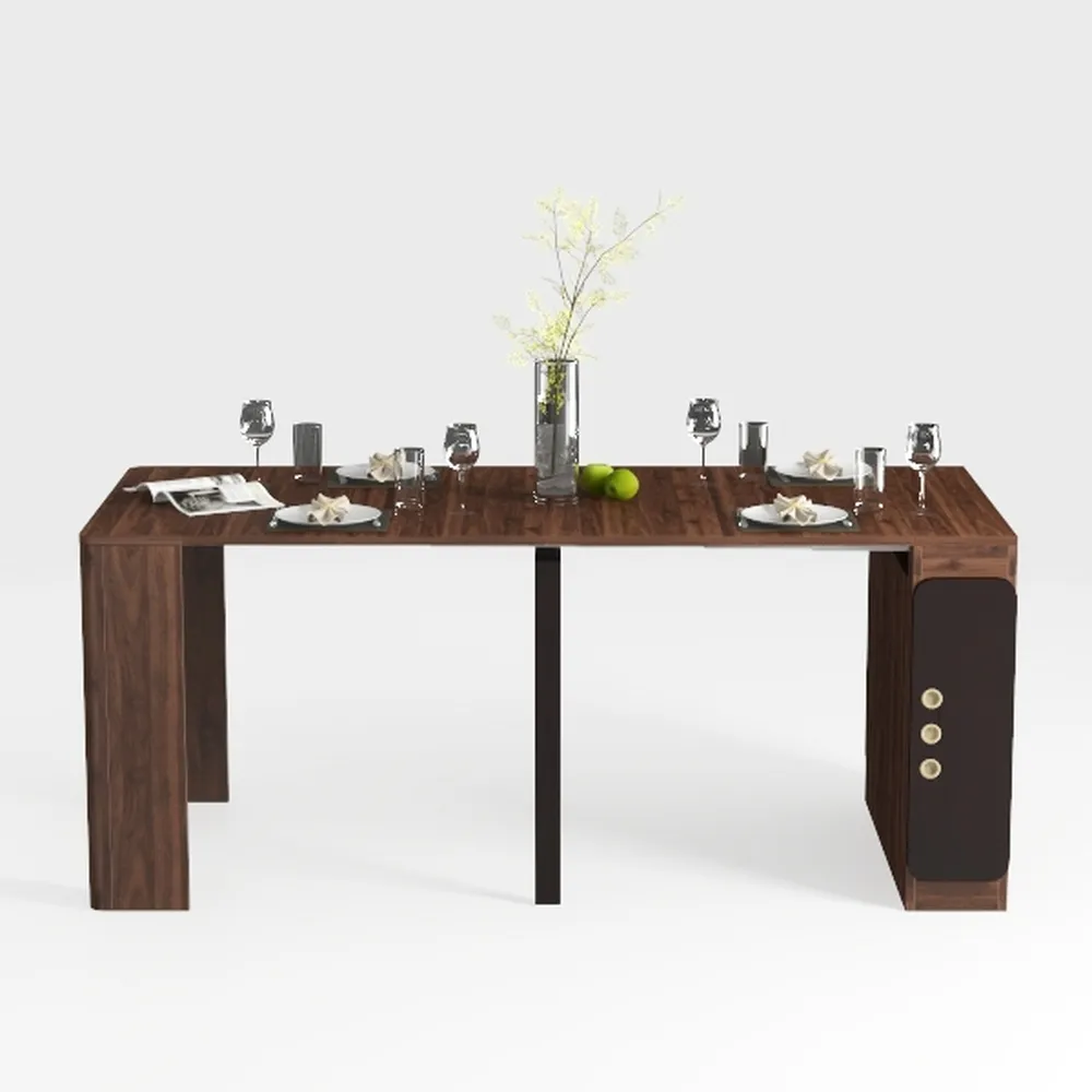 Generico Vassoio Pieghevole per Comodino, Tavolo per Computer Portatile, scrivania per Computer in Legno massello - Tavolo da Studio per Ufficio Spesso 5 cm con Gambe in Ferro battuto, Tavolo da pran