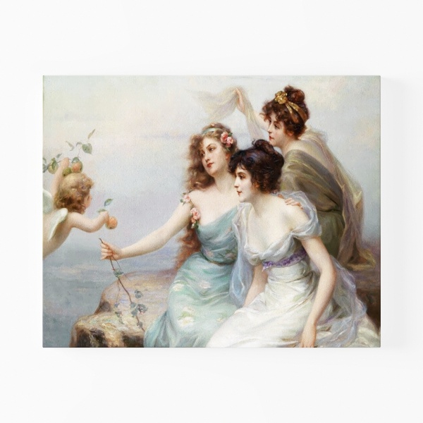 Flower Wall Decor White Blossom Plant Gold Line