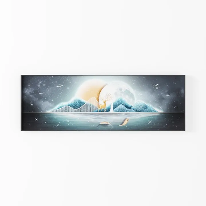 Ardemy Lotus Flower Wall Art Landscape Zen