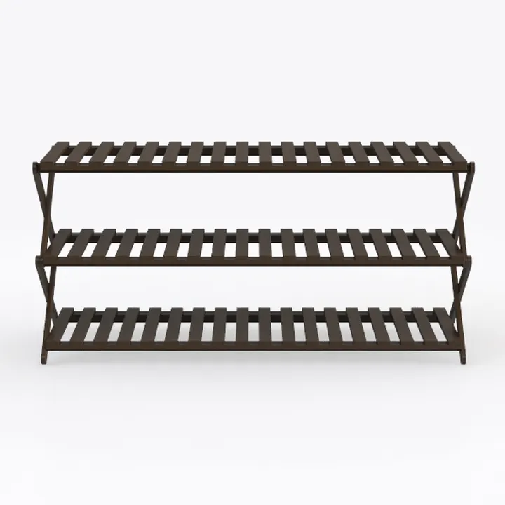 IBF Low Rustic 3 Tier Bookshelf, Industrial