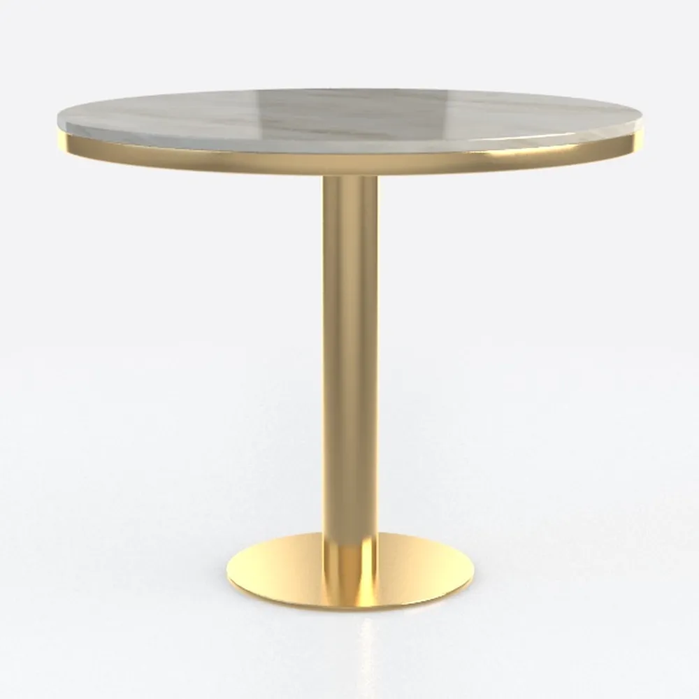 Modway EEI-6609-BRA-WHI Viva Round White Marble