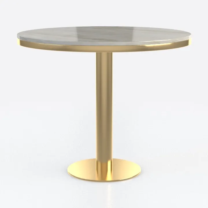 Modway EEI-6609-BRA-WHI Viva Round White Marble