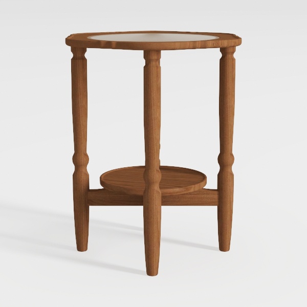 HOOBRO Small Round Side Table with Charging