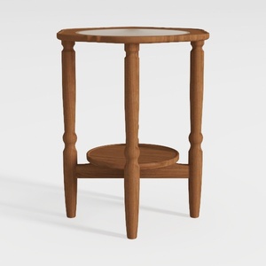 HOOBRO Small Round Side Table with Charging