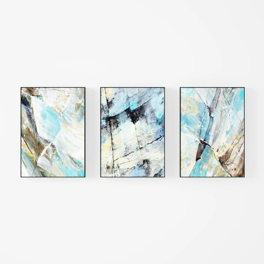 3Pcs Wildflower watercolor Bouquet Canvas Wall Art