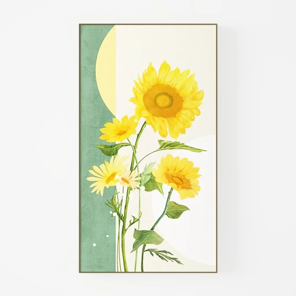 QIXIANG Lemon Tree and Hummingbird Canvas Wall Art