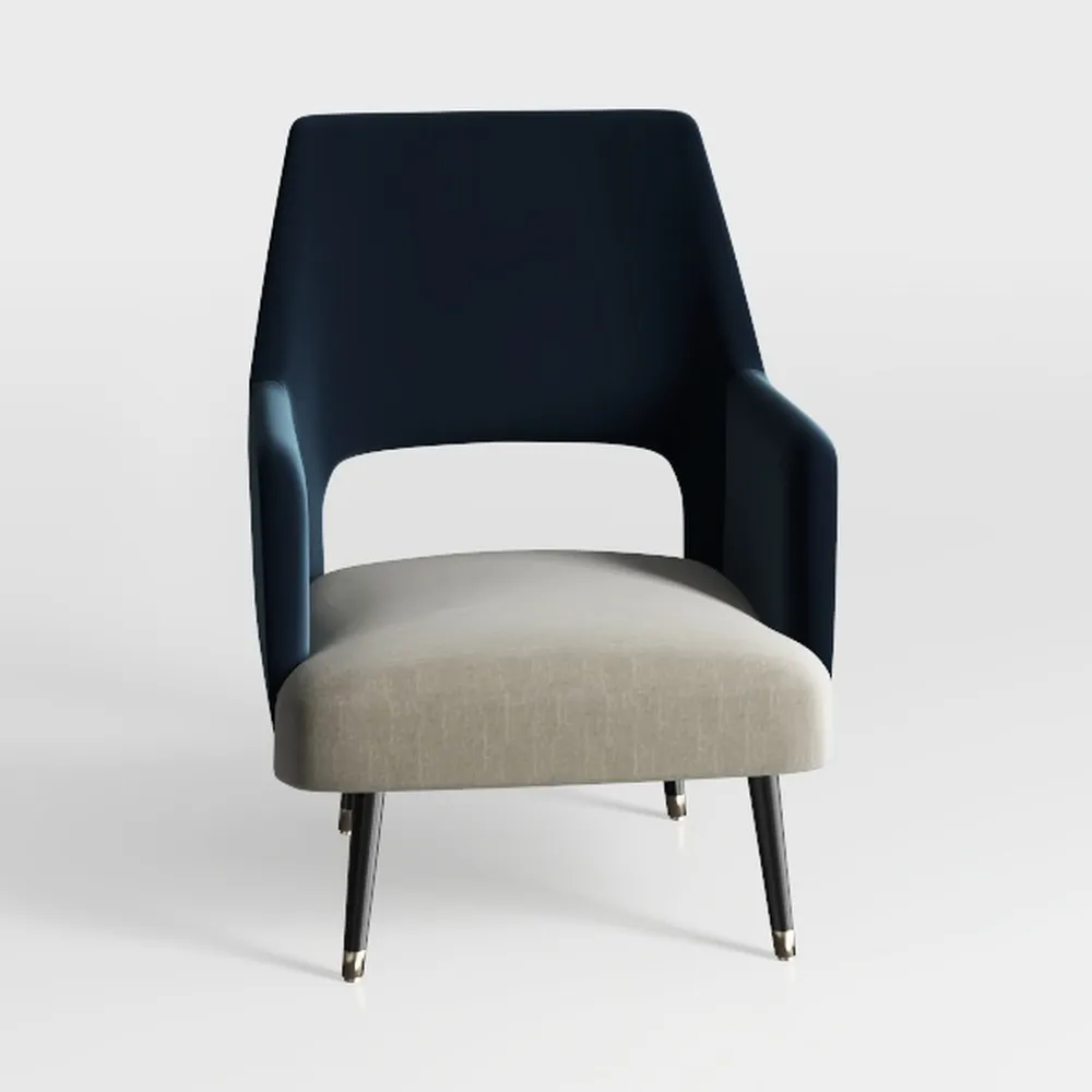 Modern Accent Chair Retro Leisure Armchair with Ex