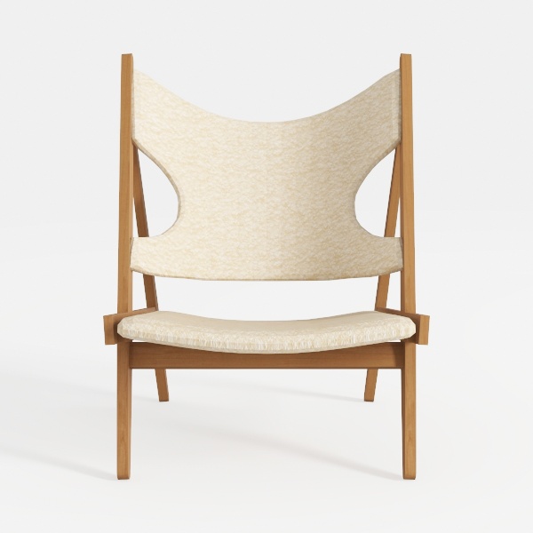 Tangkula Teak Wooden Chair, Mid Century Modern Acc