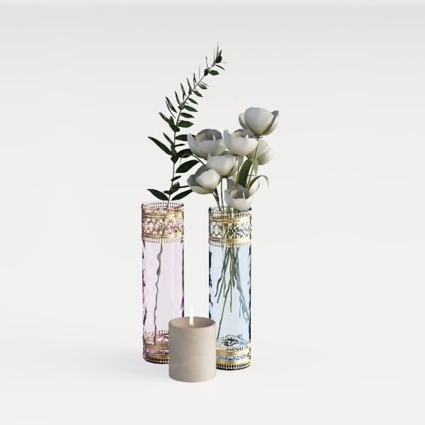 RECUTMS Faux Flowers for Vase Silk Artificial