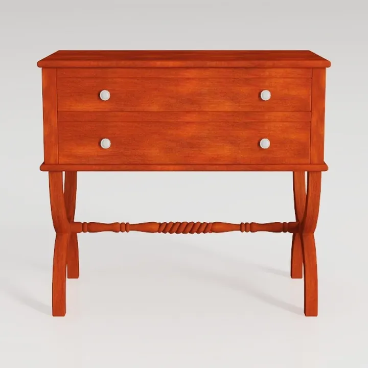 Upmarket Oak Nightstand, 2 Drawers with English