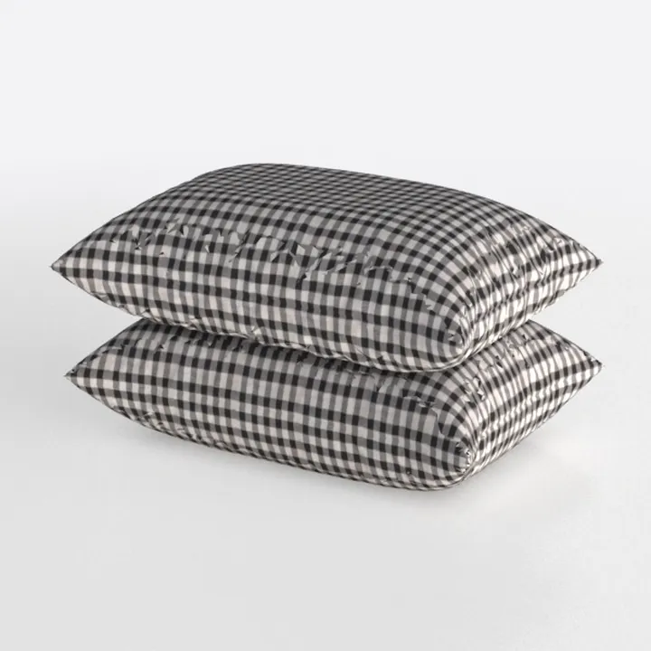 Blue White Plaid Outdoor Waterproof Pillow Covers