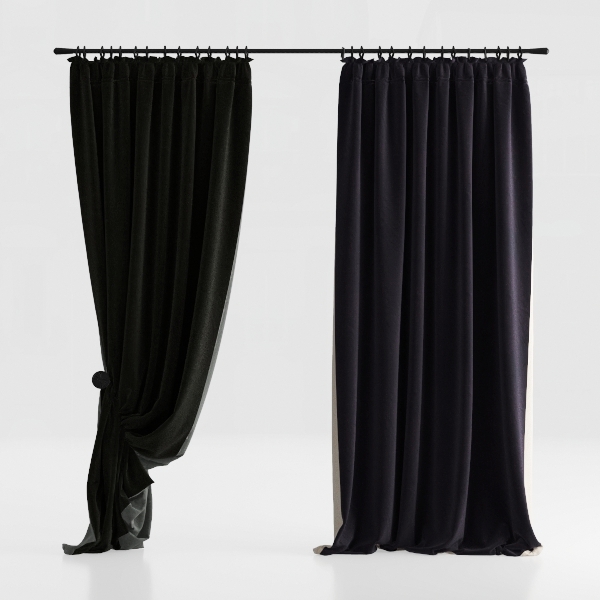 YoungsTex 100% Black Out Curtains 72 Inches Long 