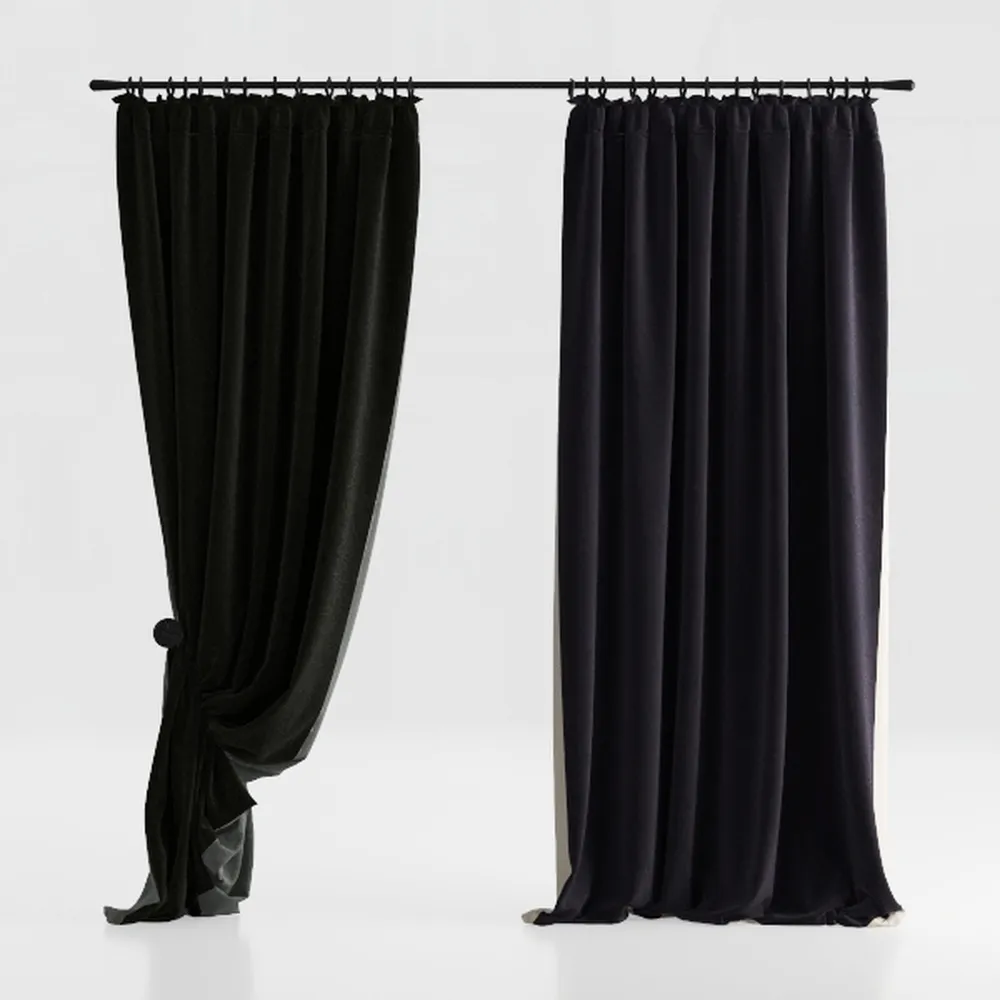 YoungsTex 100% Black Out Curtains 72 Inches Long 