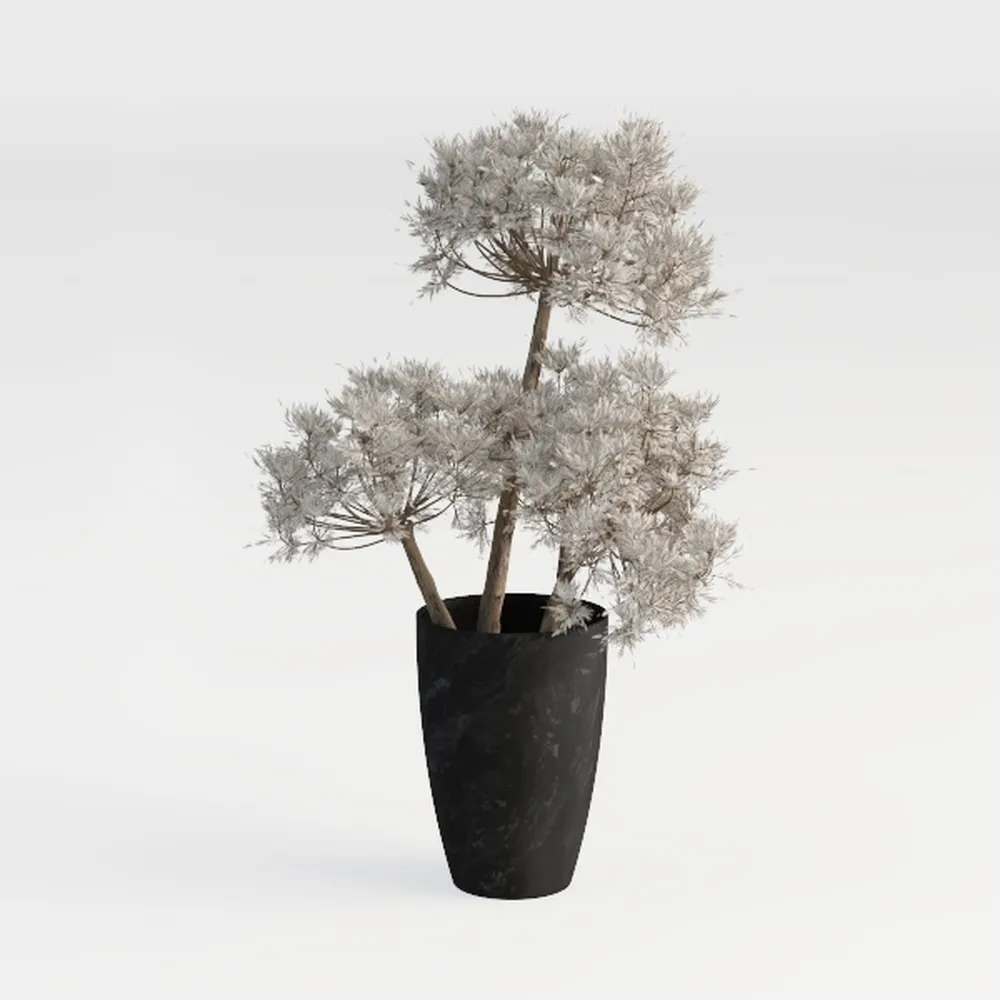 Large Rustic Ceramic Black Vase,15.7 Inch Tall