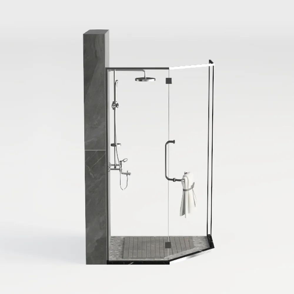 Frameless Shower Door, 46"- 48" W x 76" H