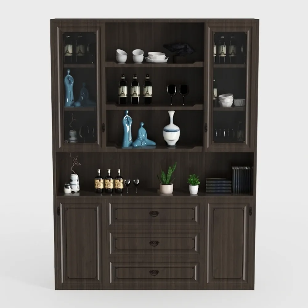HOSTACK Buffet Cabinet with Hutch, Modern