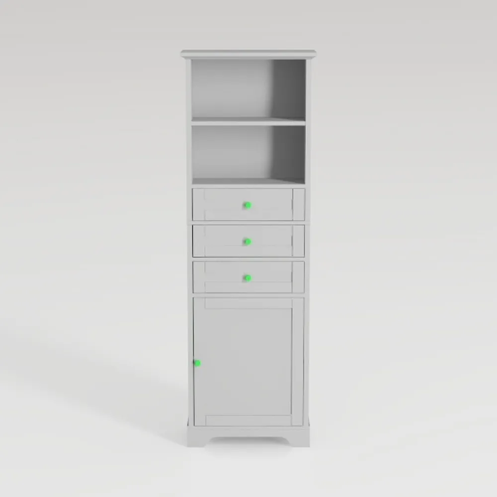 72" Tall Bathroom Storage Cabinet, Farmhouse