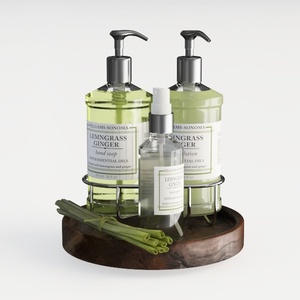 Minimalist Solid Wood Bathroom Soap Dispenser Caddy 3D Model