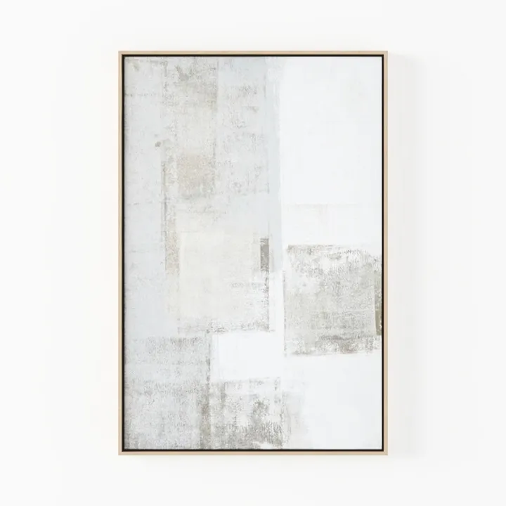 Minimalist Neutral Framed Abstract Wall Art 3D Model