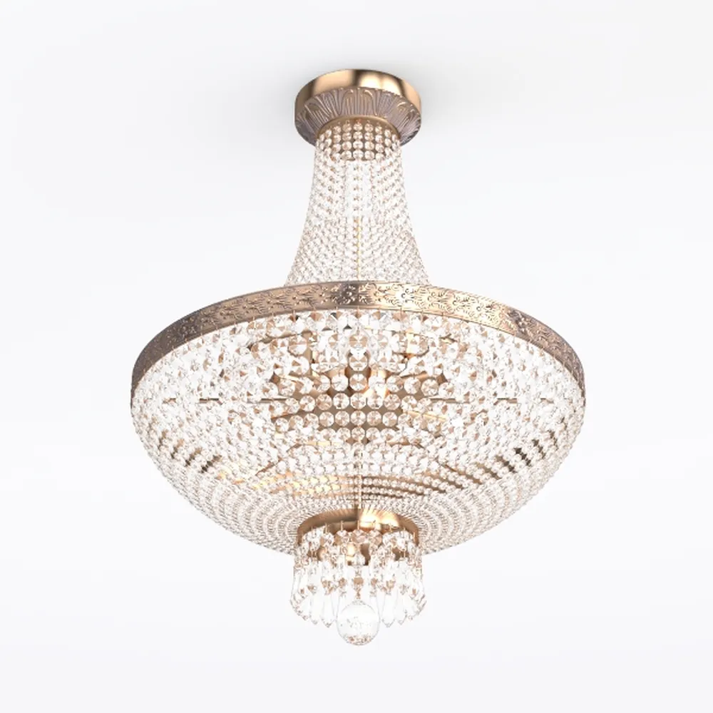 Wellmet 22" Modern Crystal Chandelier, 6-Light 