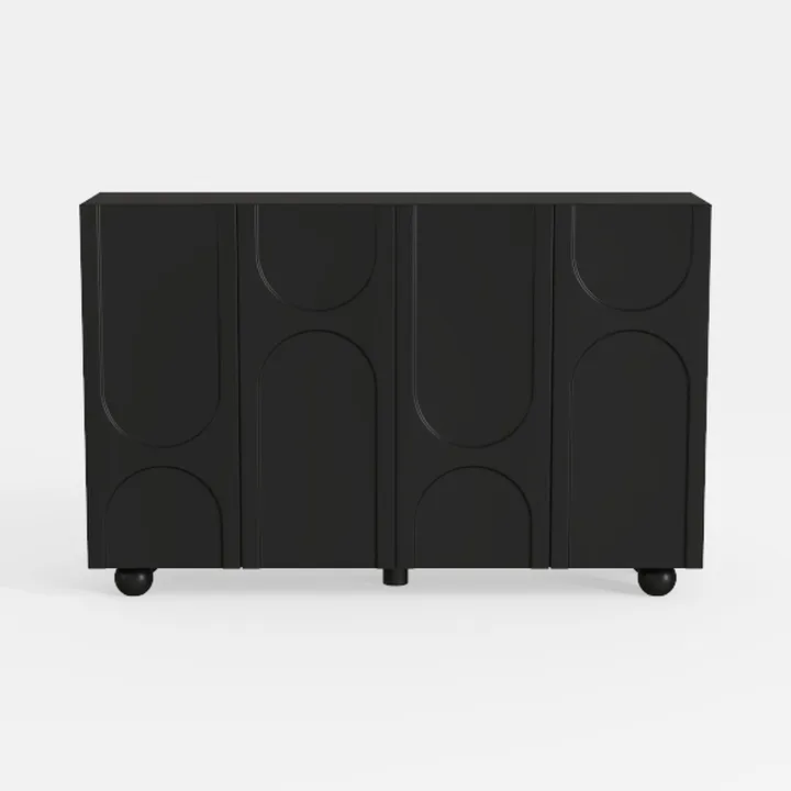 Kitchen Buffet with Storage, Metal Buffet Table