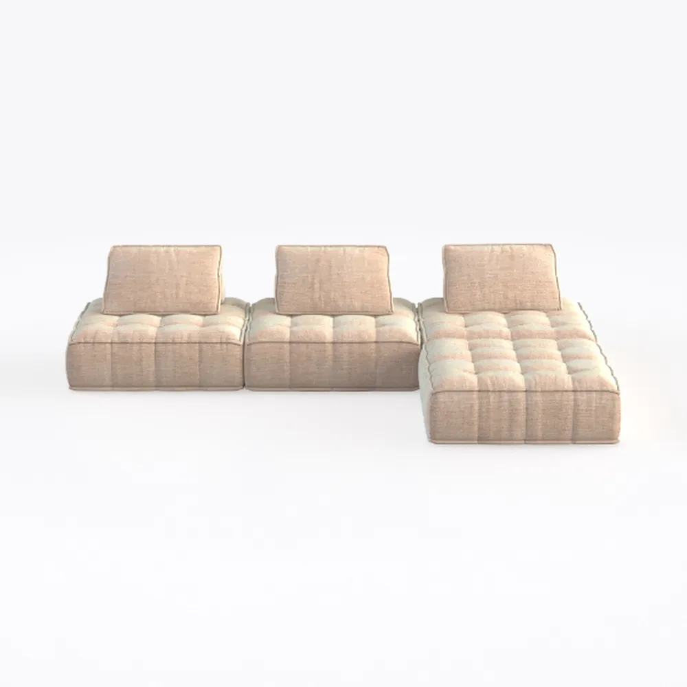 99" Boneless L Shape Sectional Cloud Couch with