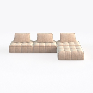 99" Boneless L Shape Sectional Cloud Couch with