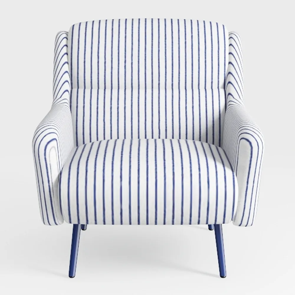 HomePop Velvet Swoop Arm Accent Chair