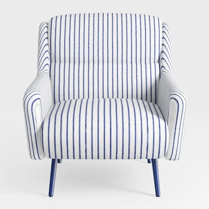 HomePop Velvet Swoop Arm Accent Chair