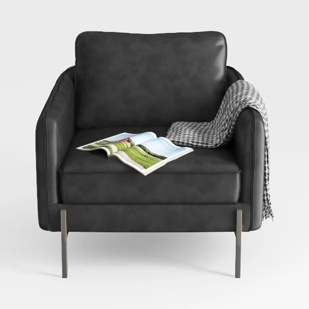 Single Sofa Chair Velvet Armchair for Living Room 