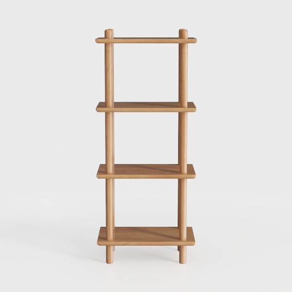 4-Tier Wooden Open Bookcase - Modern Display