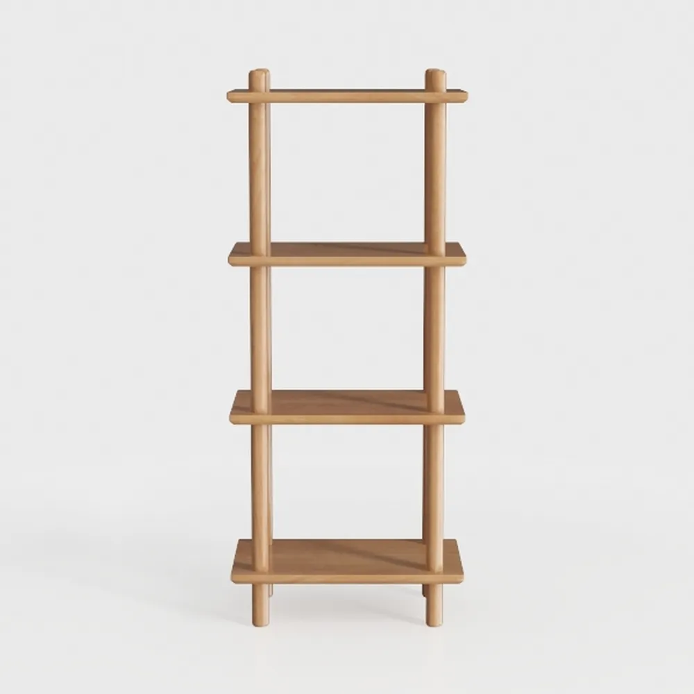 4-Tier Wooden Open Bookcase - Modern Display
