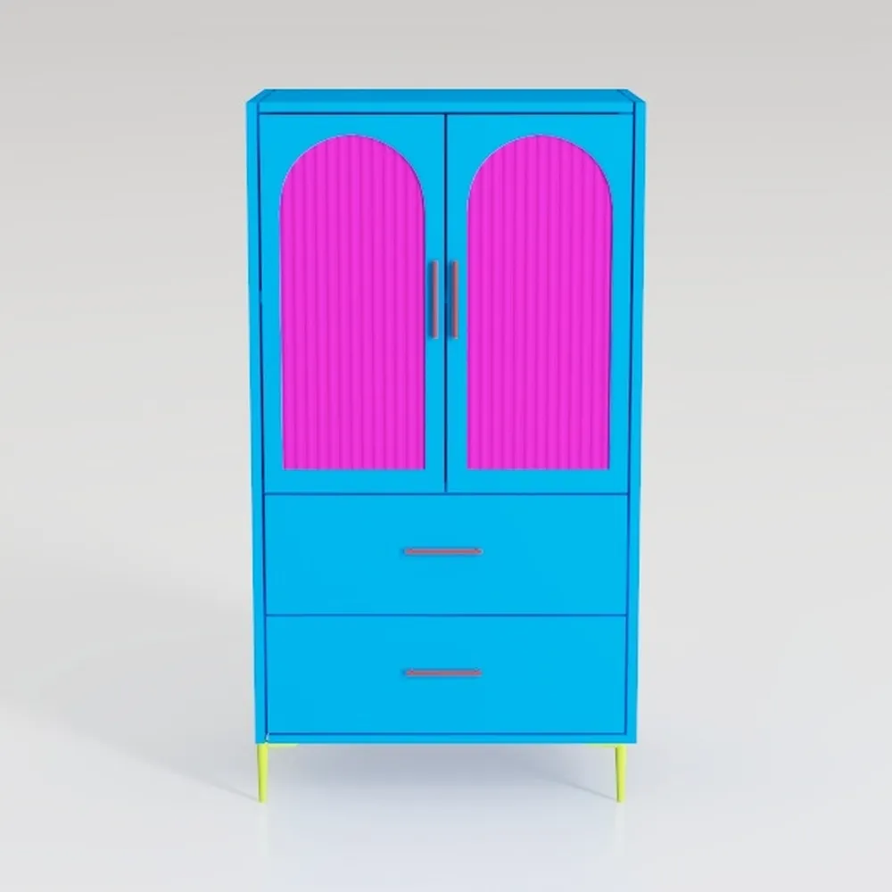 61" Tall Farmhouse Metal Pantry Cabinet, Kitchen