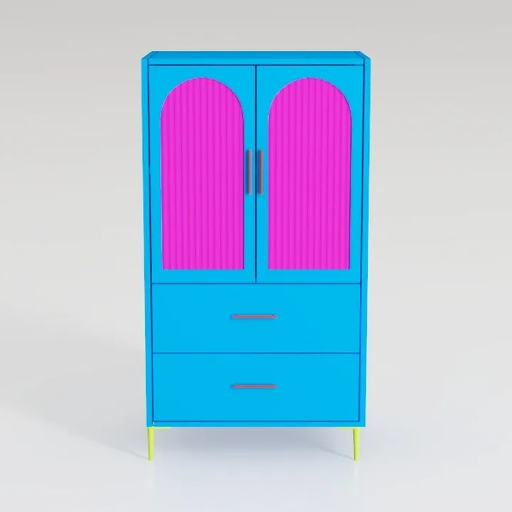 61" Tall Farmhouse Metal Pantry Cabinet, Kitchen