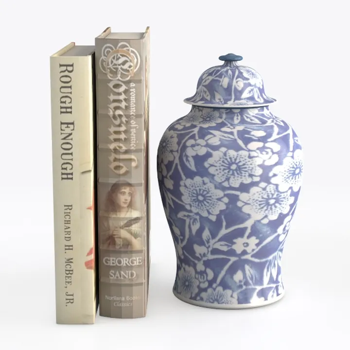 Blue and White Ginger Jar Ceramic