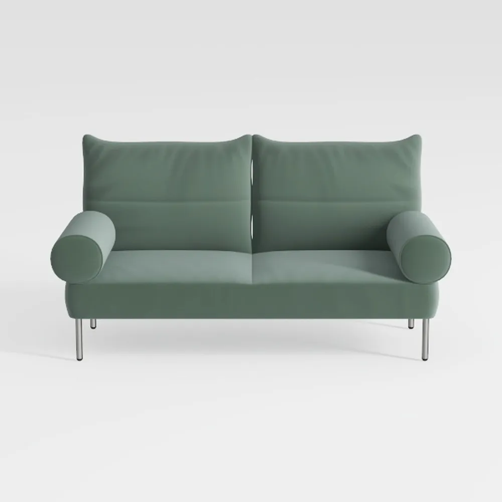 Green Velvet Couch, Comfy Sofa Couch with Spring C