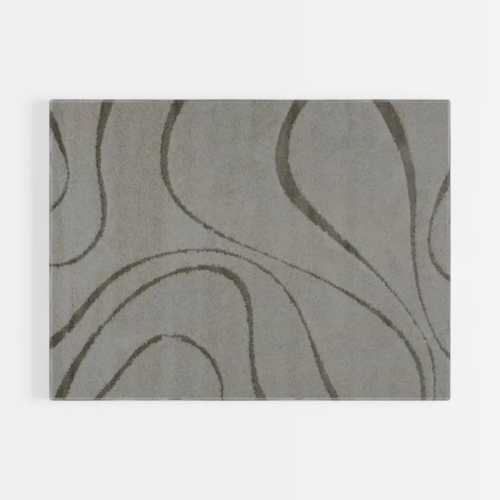 Ompaa Living Room Rug 5x7 Gray Area Rug Machine