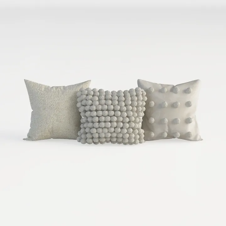 MIULEE White Set of 2 Faux Fur Decorative Throw