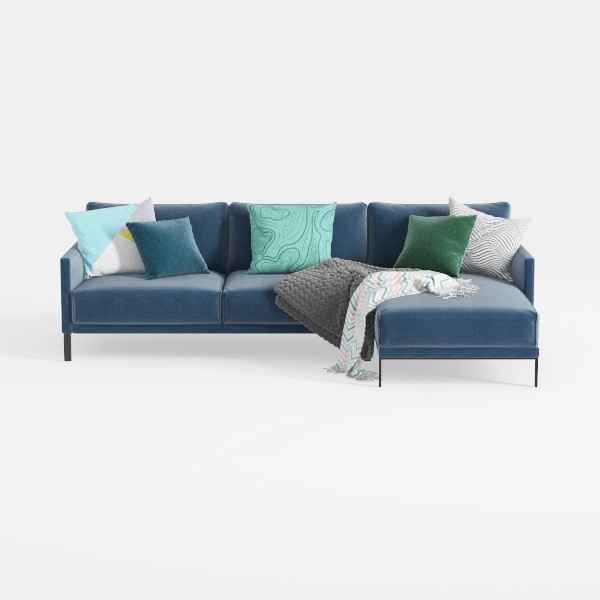 OPAHDN Modern L-Shape Modular Sectional Sofa for T