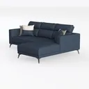 3 Pieces Sofa Set for Living Room-Sofa with
 Left 45 Degree View