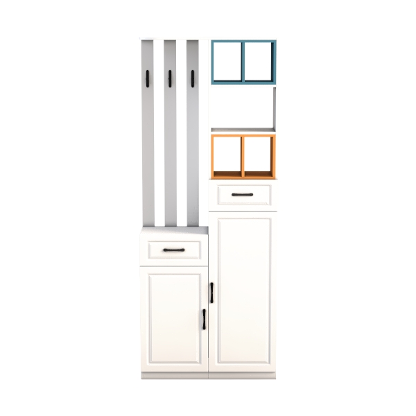 Farmhouse Corner Cabinet with Adjustable Shelves