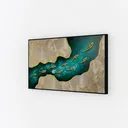 Framed Large Wall Art for Living Room, Running Left 45 Degree View
