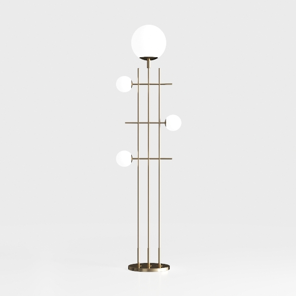 Dimmable Gold Floor Lamps for Living Room, 3